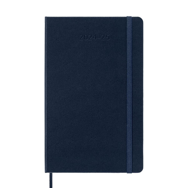 Moleskine 2024-2025 Agenda - Weekly, Large Hardcover, Sapphire Blue
