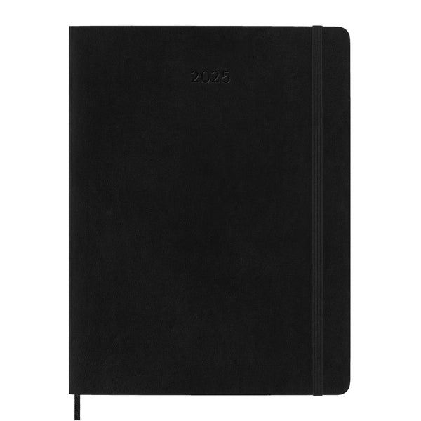 Moleskine 2025 Agenda - Monthly, XL Softcover, Black