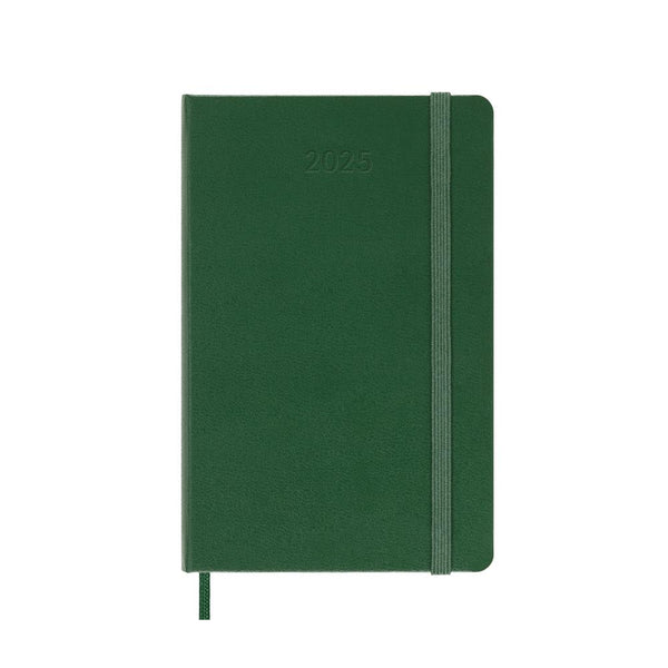 Moleskine 2025 Agenda - Weekly, Pocket Hardcover, Green