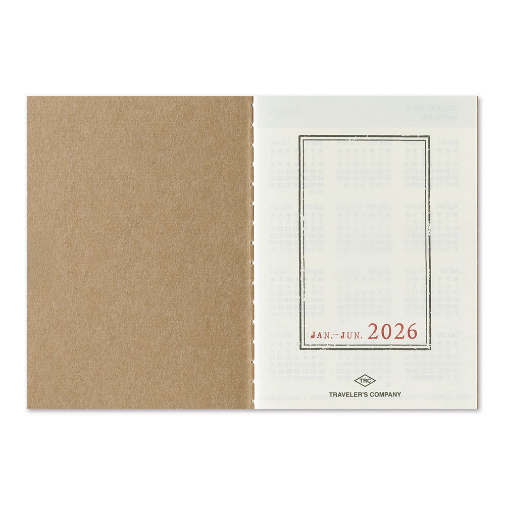 TRAVELER’S notebook set 2nd Edition Traveler's Company 2026 Agenda Passport Refill - Weekly, Set of 2