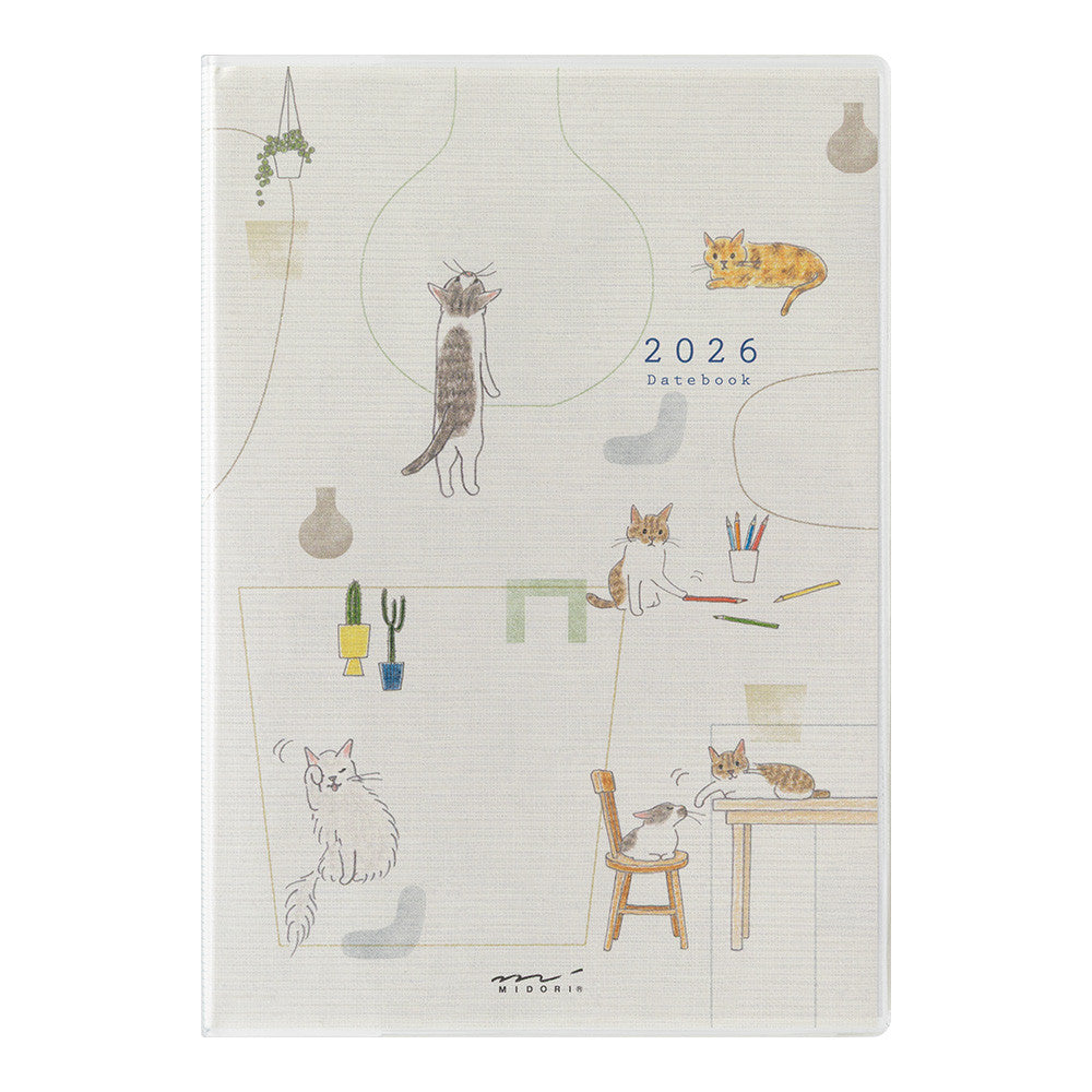 Midori 2026 Agenda, Weekly/Monthly - B6, Cats – Midoco Art