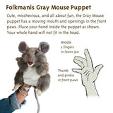 Folkmanis Hand Puppet -  Grey Mouse
