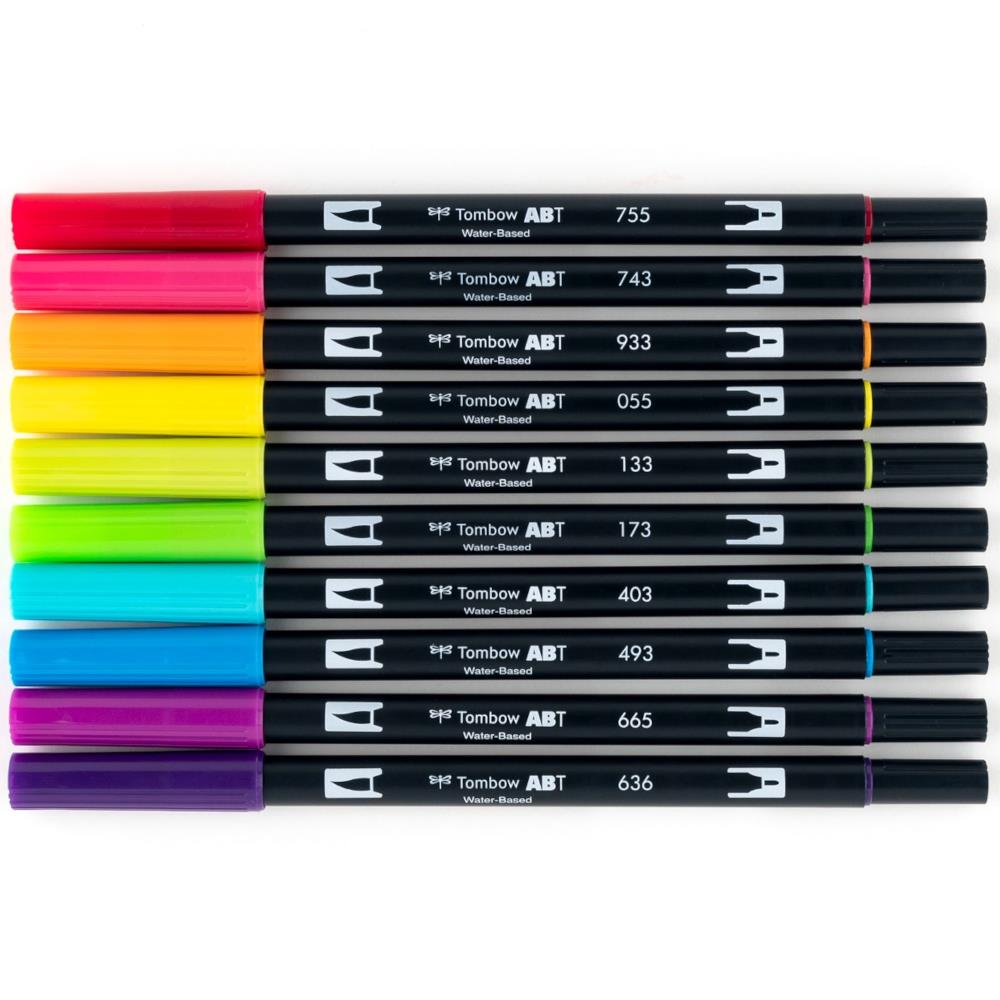 Tombow Dual Brush Pen Set 10pk Bright – Midoco Art & Office Supplies