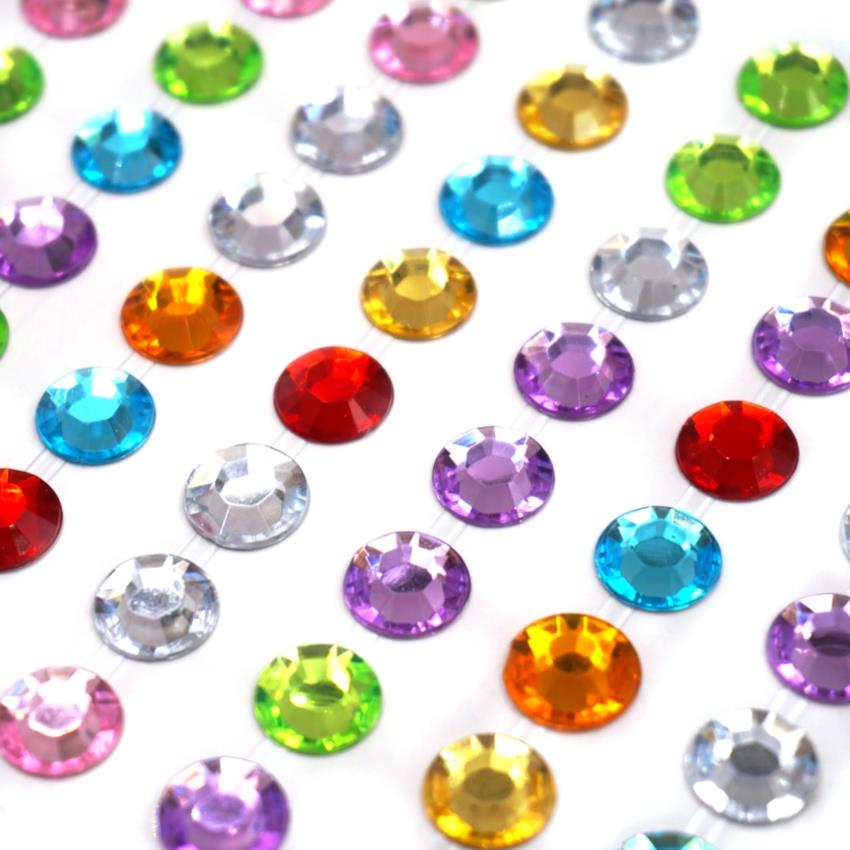Angels Craft Rhinestone Stickers - Round Multcolour – Midoco Art ...