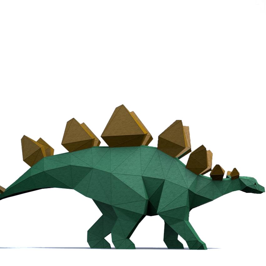 PaperCraft World 3D Model DIY Kit - Stegosaurus – Midoco Art & Office ...
