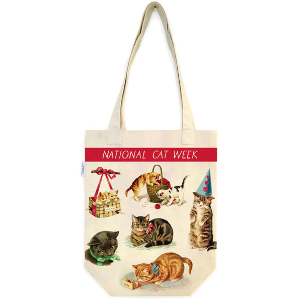 Cavallini Canvas Tote Bag - Cats