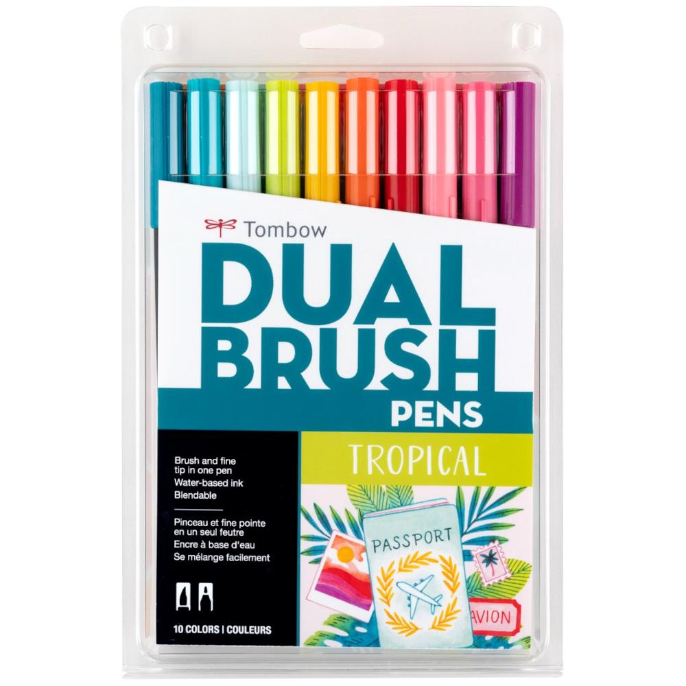 Tombow Dual Brush Pen Set 10pk Tropical – Midoco Art & Office Supplies