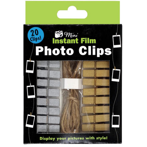 Peter Pauper Press Instant Film Photo Clips - Gold & Silver