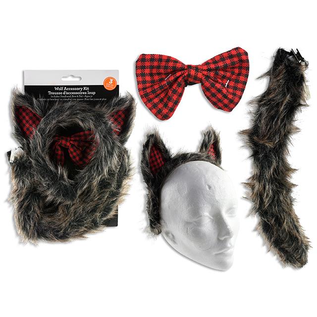 Selectum Halloween Costume Accessory Kit Plaid Wolf Disguise Midoco