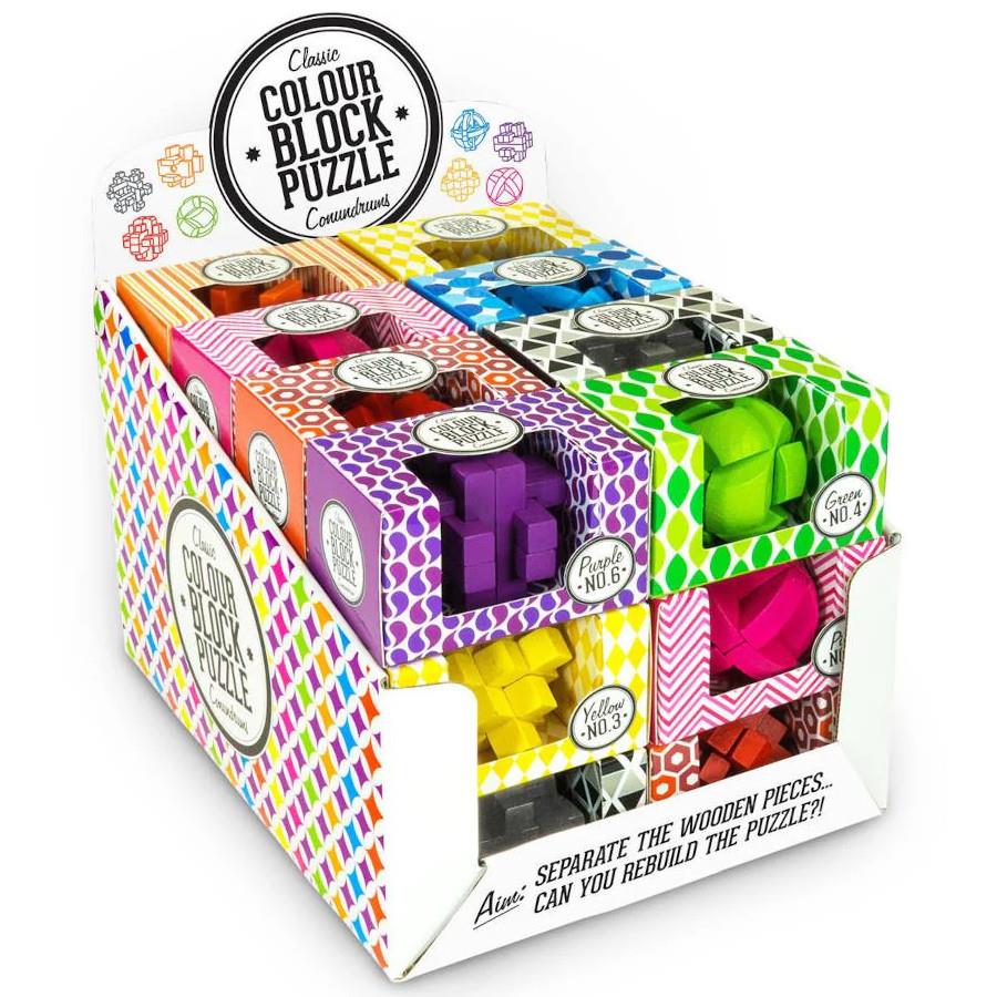 cororful／Sodomほか Professor Puzzle Colour Block Wooden Puzzles, Assorted – Midoco