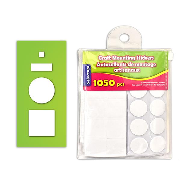 Selectum Craft Mounting Stickers 1050pk Assortment Midoco Art