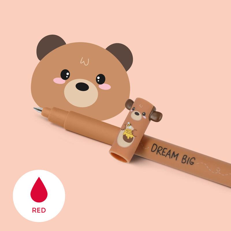 Legami Erasable Gel Pen - Bear, Red Ink – Midoco Art & Office Supplies