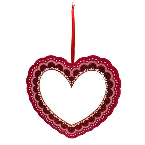 From The Heart Valentines MDF Hanging Heart Deco