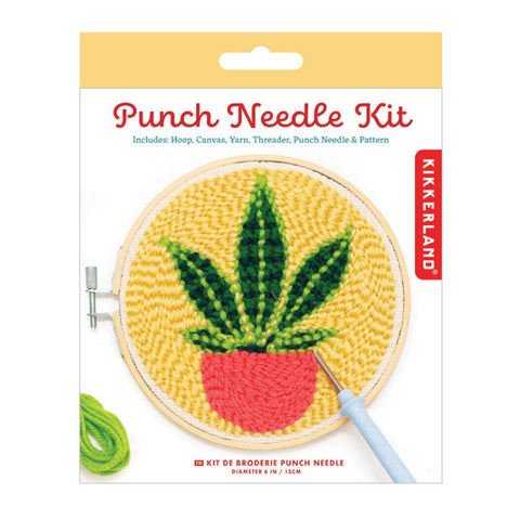 Kikkerland Mini Punch Needle Kit - Houseplant