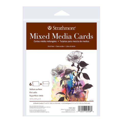 Strathmore Creative Cards 6pk 5x6.875" - Mixed Media, 400 Series