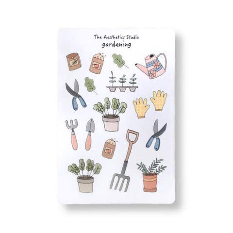 The Aesthetics Studio Sticker Sheet - Gardening