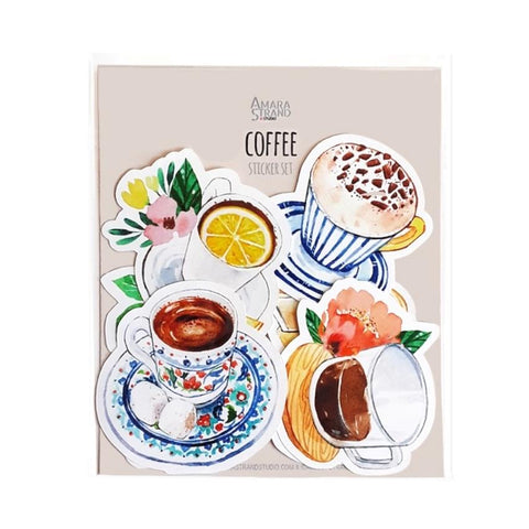 Amara Strand Studio Sticker Set - Coffee