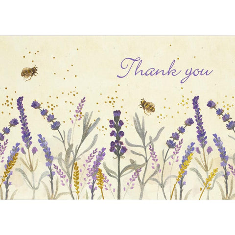Peter Pauper Press Thank You Cards 14pk - Lavender & Honey