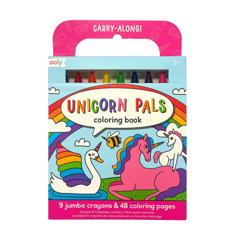 Ooly Carry Along Coloring Book Set - Unicorn Pals