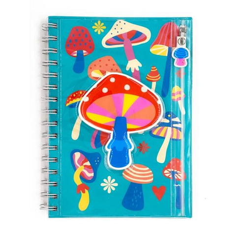 Snifty Keep It Together Pencil Pouch Journal - Mushrooms