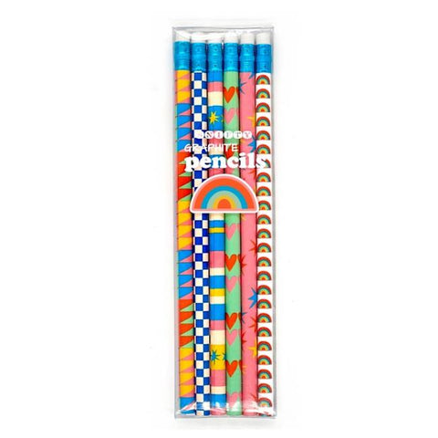 Snifty Keep It Together Pencil Set 6pk - Geo Love