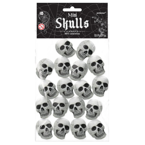Amscan Halloween Mini Skulls 18pk