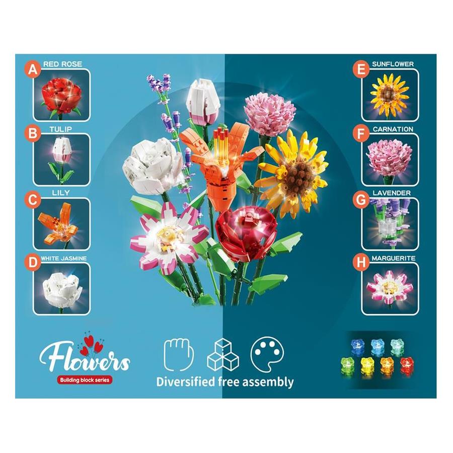 CTG Light-Up Flower Mini Block Kit, Assorted – Midoco Art & Office