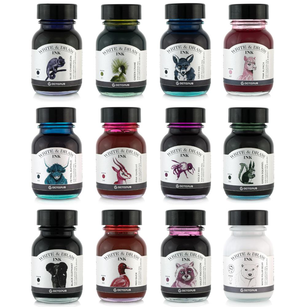 Octopus Write And Draw Ink 425 Blue Chameleon, Waterproof Ink For - View #11