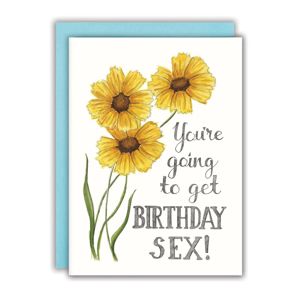 Naughty Florals Birthday Card - Birthday Sex – Midoco Art & Office Supplies