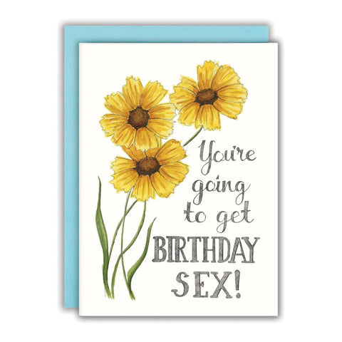 Naughty Florals Birthday Card - Birthday Sex