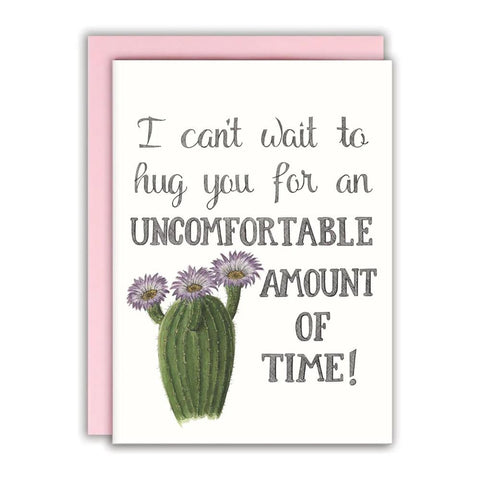 Naughty Florals Greeting Card - Can't Wait To Hug You