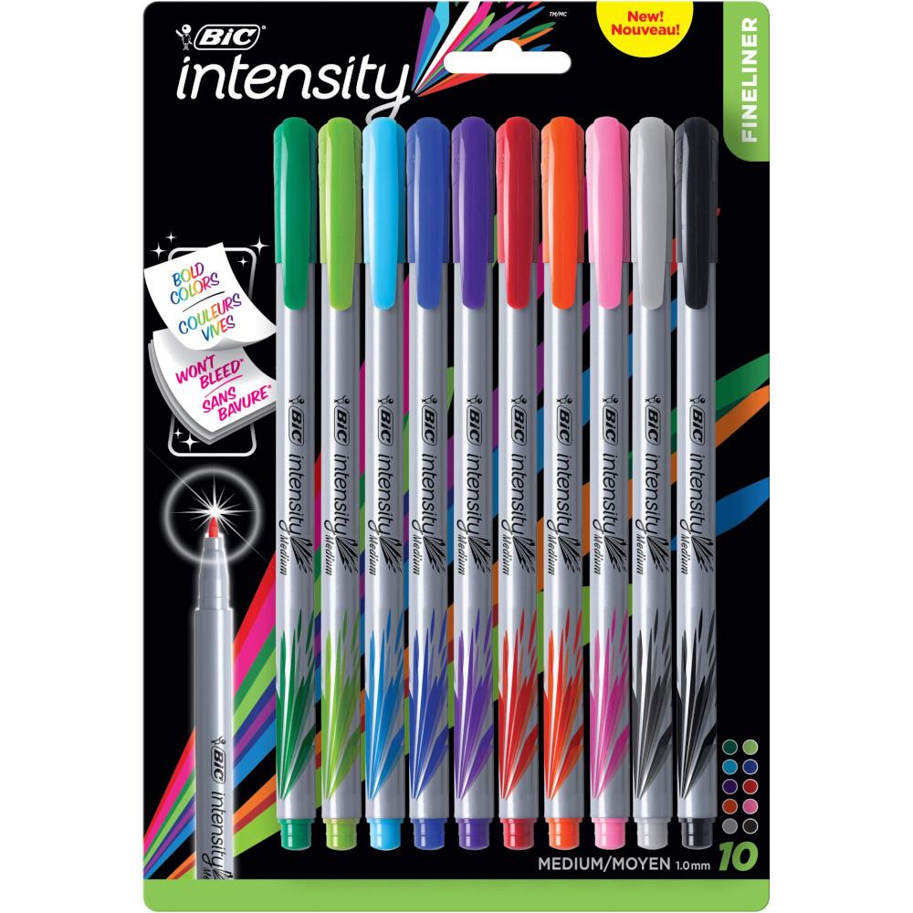 Bic Fineliner Set 10pk Assorted Midoco Art & Office Supplies