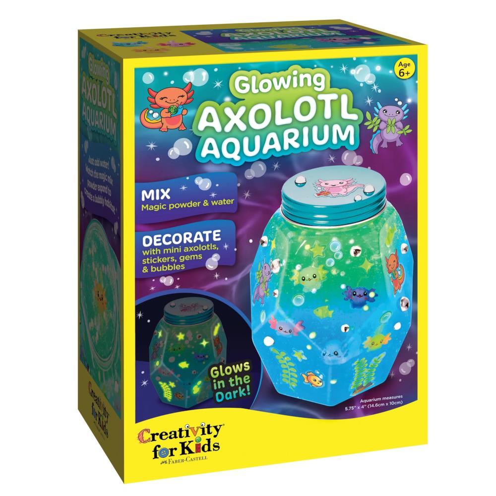 むっくんスターターセット asimocrafts asi_circle付き Creativity for Kids Glowing Axolotl Aquarium – Midoco Art & Office