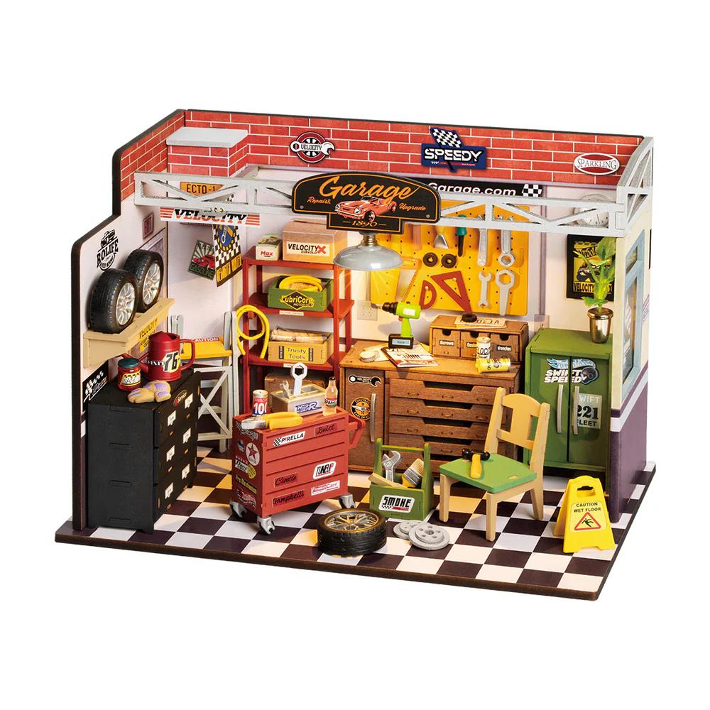 Robotime Rolife DIY Mini Model Kit - Garage Workshop – Midoco Art