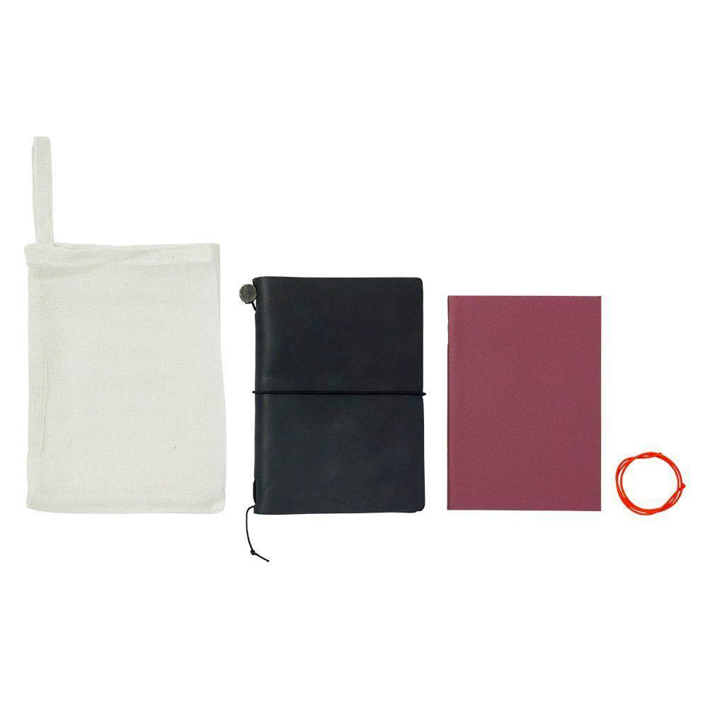 Traveler's Company Leather Passport Notebook - Black – Midoco Art