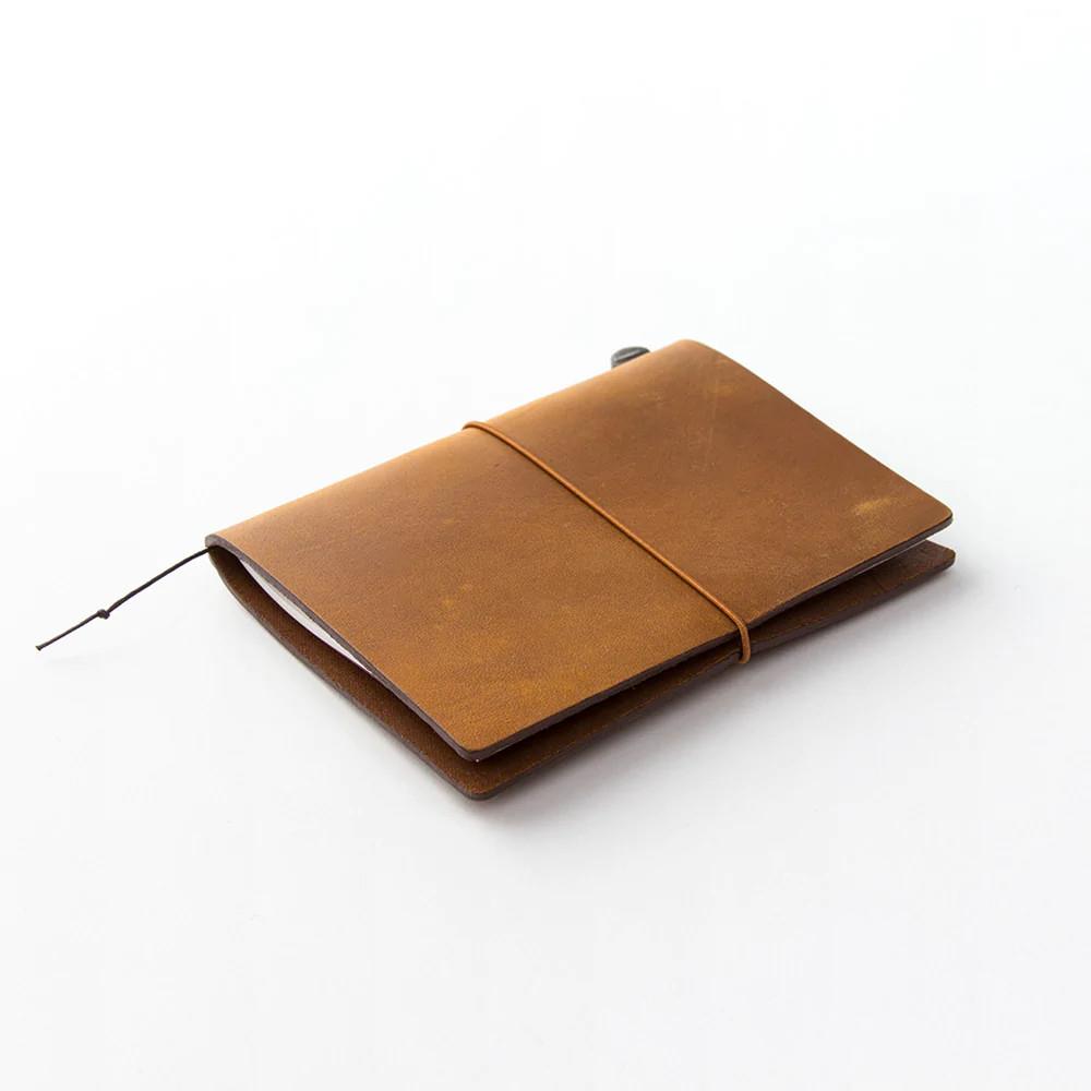 Traveler's Company Leather Notebook, Passport Size - Camel