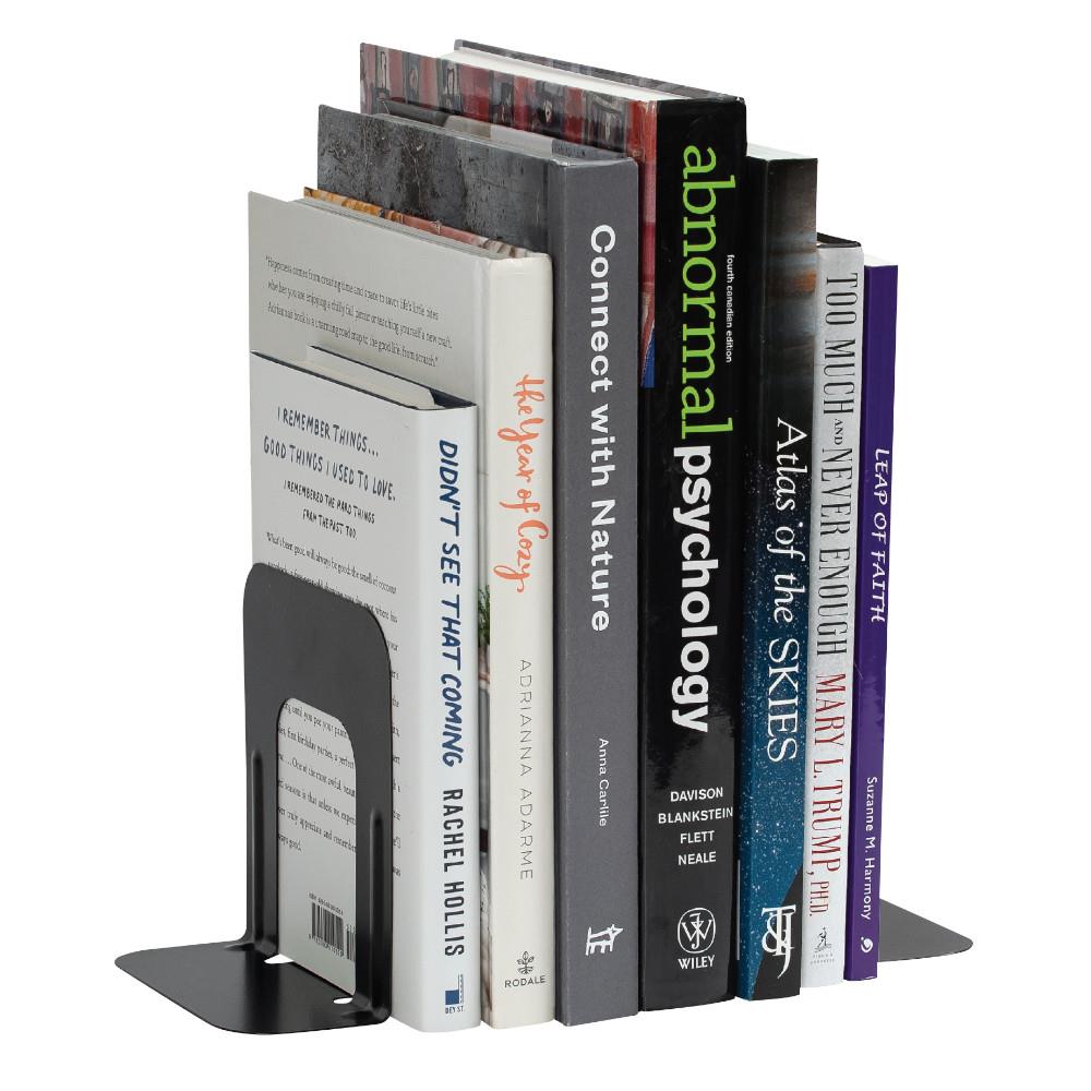 Merangue Black Metal Bookends 2pk Midoco Art & Office Supplies