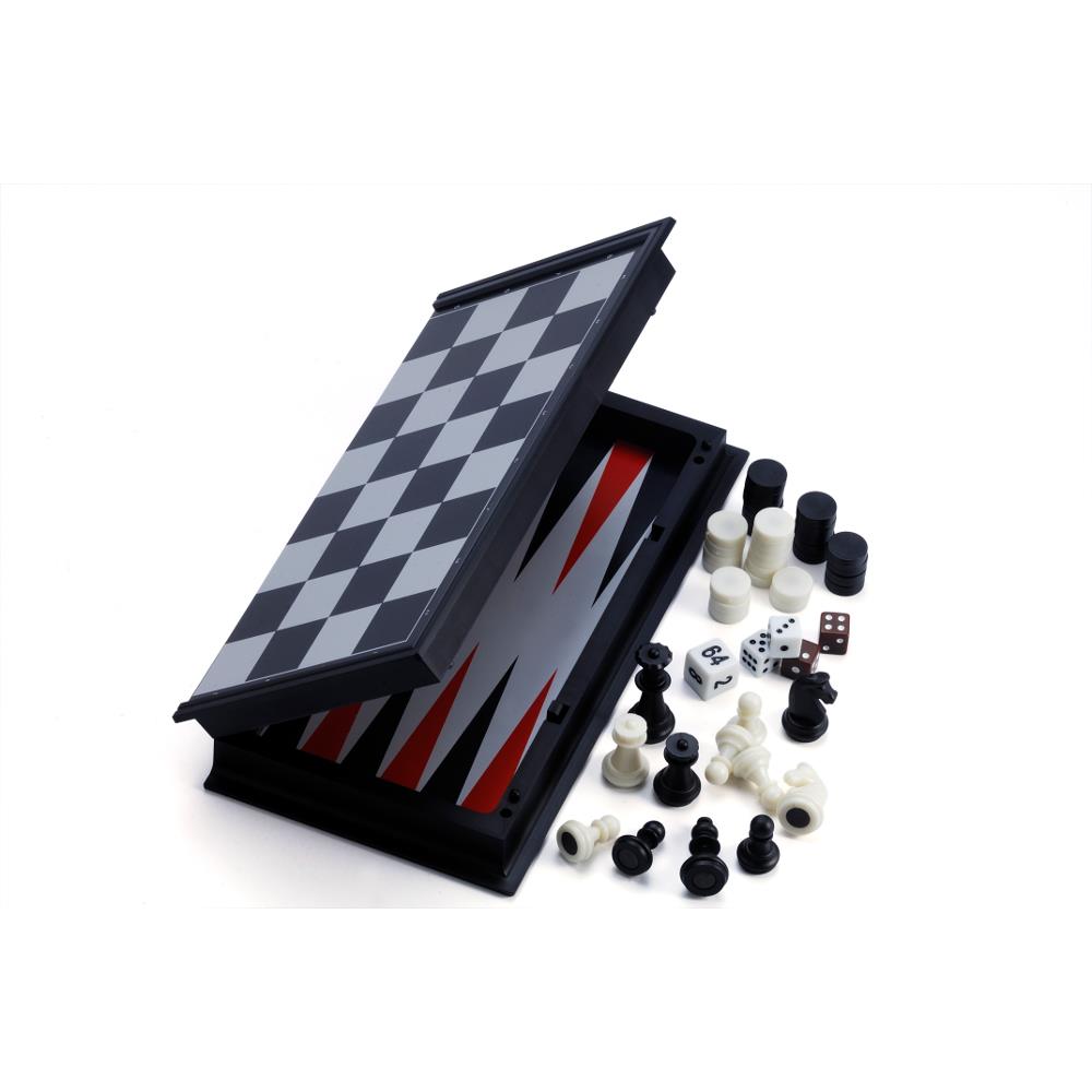 Midoco.ca: U3 3-in-1 Magnetic Game: Chess, Checkers & Backgammon