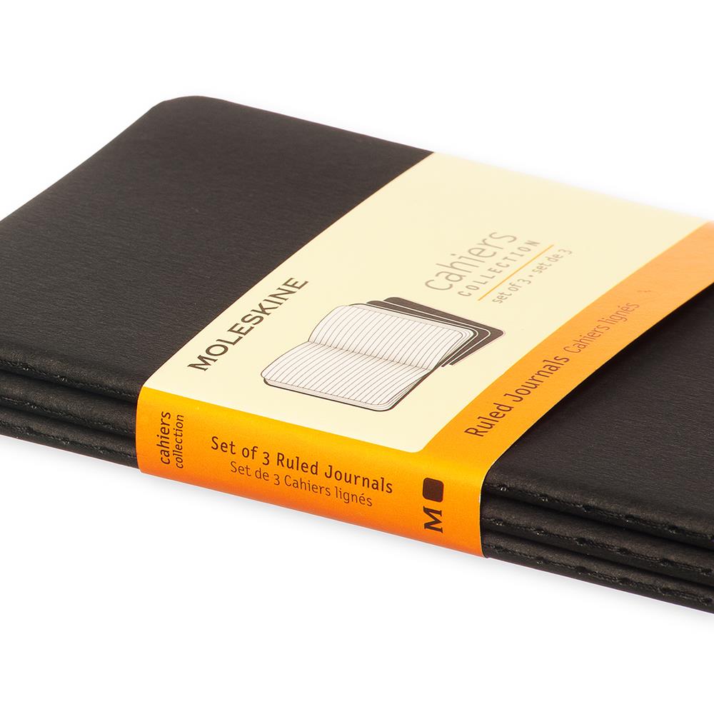 Midoco.ca: Moleskine Ruled Cahier Pocket 3-Pack - Black – Midoco