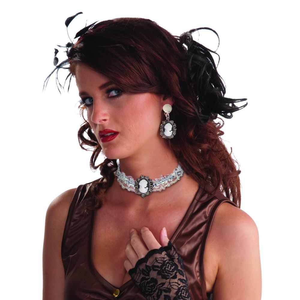Forum Novelties Steampunk Cameo Choker Earrings Set – Midoco Art