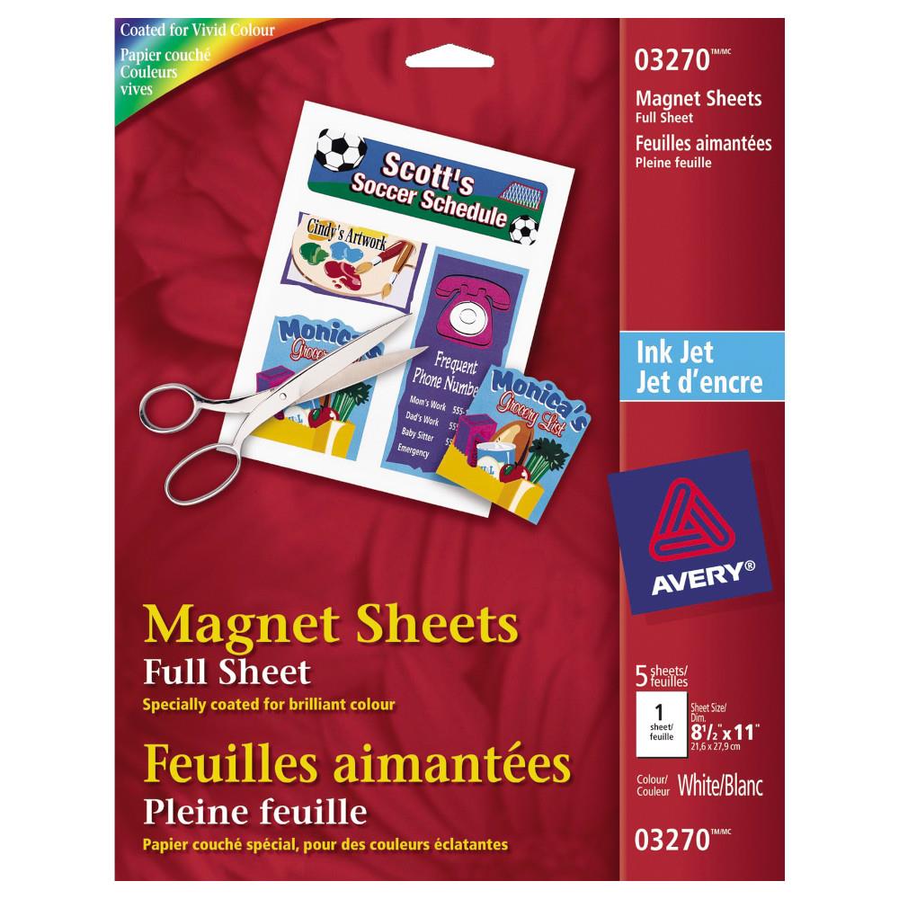  Avery Magnetic Sheets 8.5 x 11 White 5pk – Midoco Art