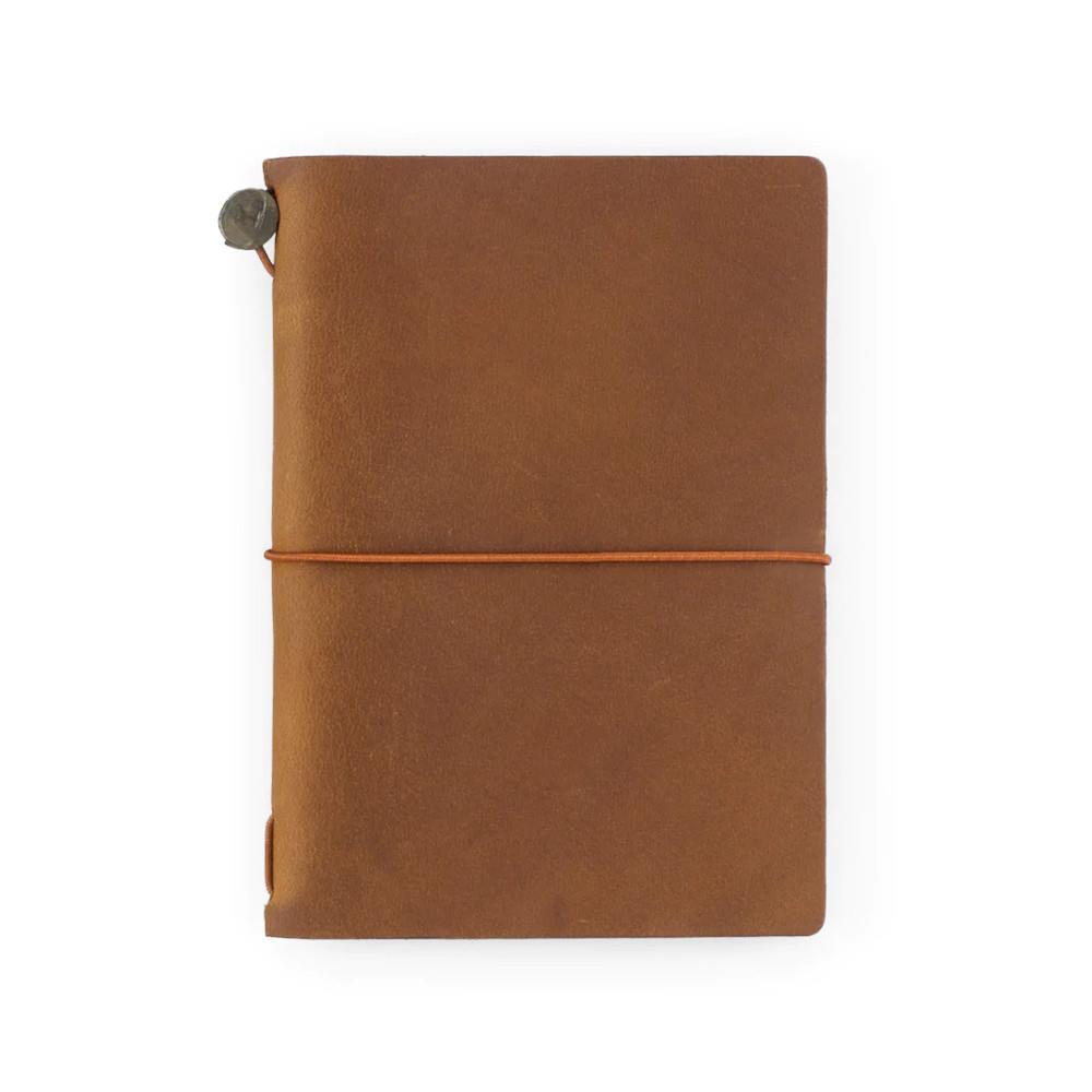 Traveler's Company Leather Notebook, Passport Size - Camel