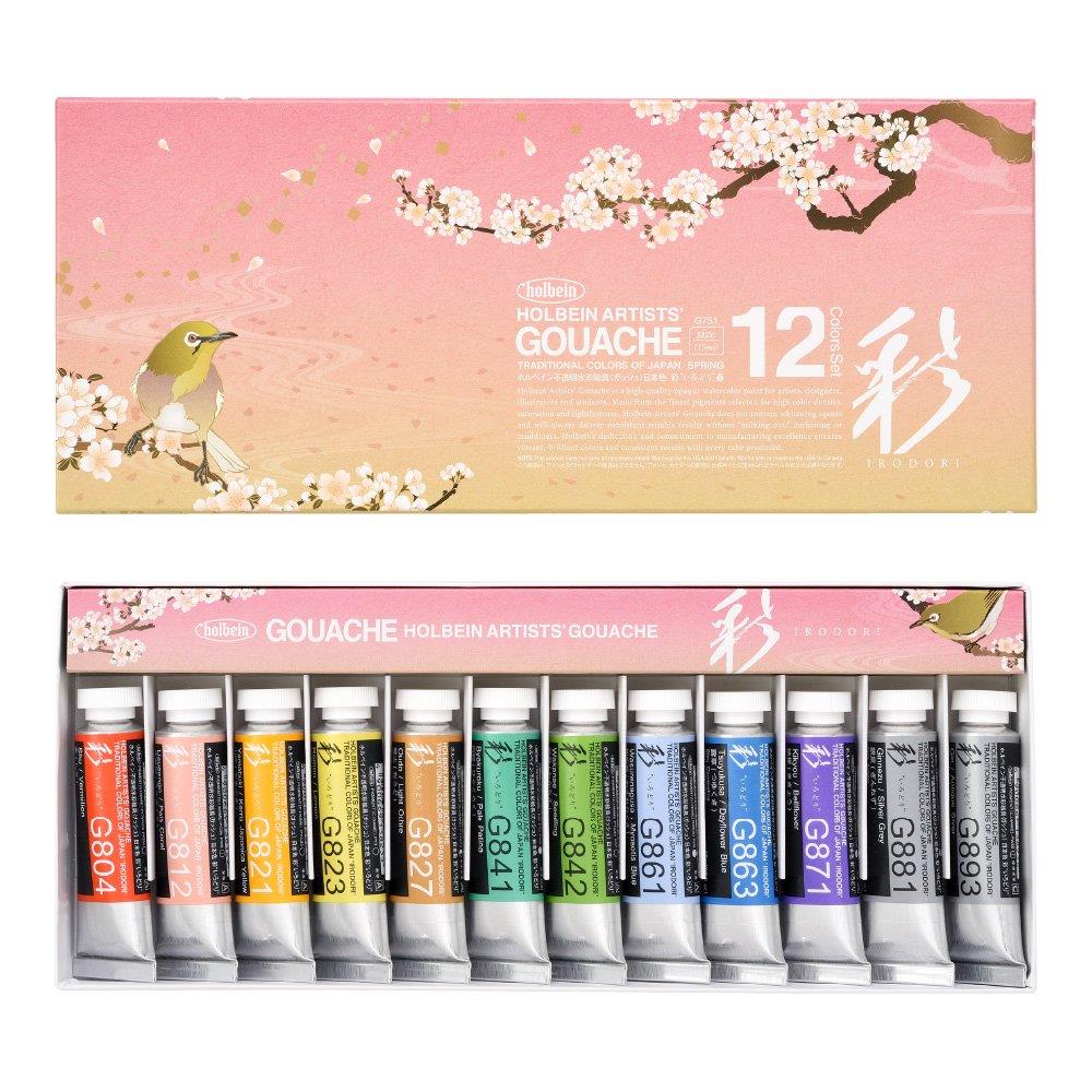Holbein Artists' Gouache Spring Irodori 12-Colour Set – Midoco Art