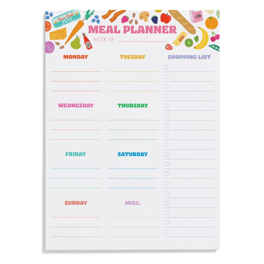 Pipsticks Meal Planner Notepad – Midoco Art &amp; Office Supplies