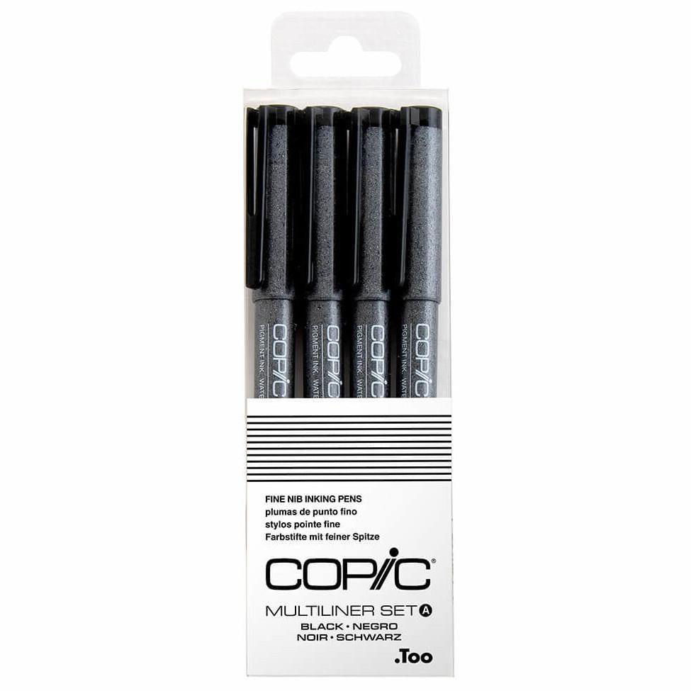 Copic150本＋ミリペンまとめ売り Midoco.ca: Copic Multiliner Pen Set A Black 4pk – Midoco Art