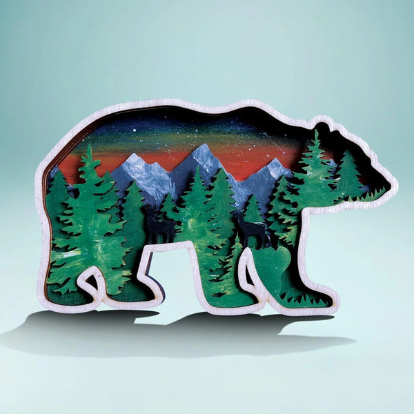 McTavish Academy of Art Coastal Bear DIY 3D Wood Craft Art Kit Vancouver Island BC