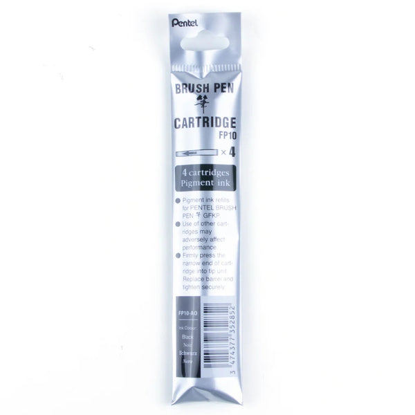 Pentel Arts Pocket Brush Pen Refills 4pk Black