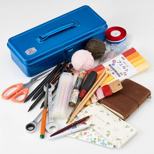 Toyo Steel Trunk Shape Toolbox T-320 Asahanada Soft Blue