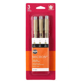 Sakura Pigma Micron Fine Line Pen 3pk Black Set