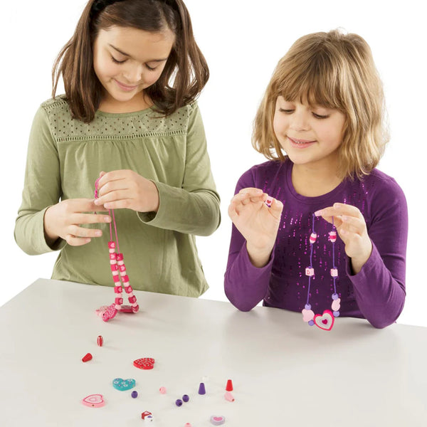 Melissa & Doug Created by Me! Heart Beads Wooden Bead Jewellery Kit